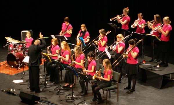 urray Mason leads Tauranga Girls' College Big Band